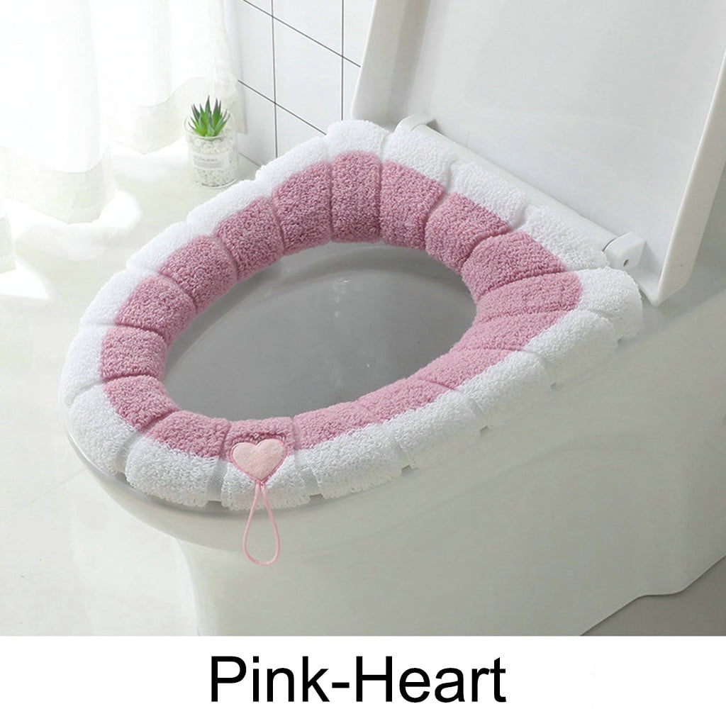 1pc Bathroom Toilet Seat Closestool Warmer Mat Cover Pad Cushion Cover Reusable 