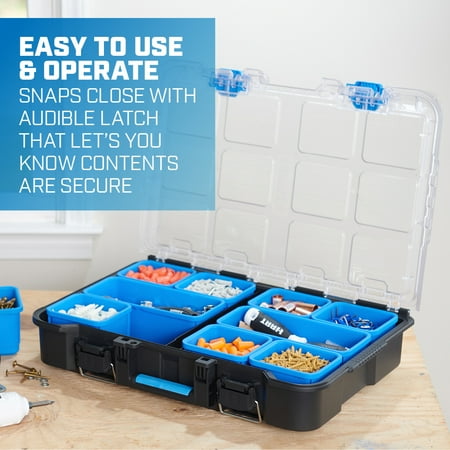 HART STACK System Small Parts Organizer with Removable Bins, Fits Modular Storage System