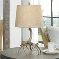 thumbnail image 2 of Maklaine 1-Light Farmhouse Resin Table Lamp with Round Shade in Natural, 2 of 8