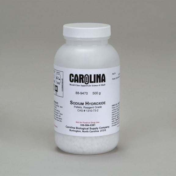 Sodium Hydroxide, Pellets, Reagent Grade, 500 G