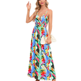 thumbnail image 1 of Vestido de Verano 2025 para Mujer, con Estampado Floral, Lazo Frontal, Tirantes Finos, Informal, Bohemio, para Playa, Fluido, Color L, 1 of 6