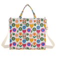 thumbnail image 7 of FORMRS Womens Corduroy Tote Bag Crossbody Shoulder Purse Handbag with Detachable Strap, Colorful Abstract Flowers, 7 of 7