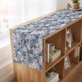 thumbnail image 6 of Table Runners 72 Inches Long Dress Scarves, Palm Leaves Farmhouse Kitchen Table Runner, Coffee Tablerunners, Spring Tropical Leaf Botanical Vintage Blue 14x72 Inch, 6 of 9
