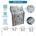 thumbnail image 3 of Table Runners 90 Inches Long Dress Scarves, Nautical Coastal Farmhouse Coffee/Dining/Kitchen Table Decor Table Runner for Living Room, Starfish Conch Coral Navy Blue 13x90 Inch, 3 of 5