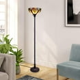 thumbnail image 6 of RADIANCE Goods Tiffany-Style Dark Bronze 1-Light Victorian Torchiere Floor Lamp 14" Shade, 6 of 7