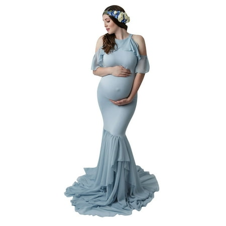 

gakvov Maternity Dress For Photoshoot Savings Clearance Items!Photography Props Lace Leaky Shoulders Floor-length Dresses For Pregnant Women