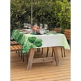 thumbnail image 2 of St. Patrick's Day Outdoor Tablecloth - 60x102 Inch Rectangle Dining Table Cover, Lucky Shamrock Hat Ladybirds Daisy Ombre Green Waterproof Outdoor Table Cloth with Umbrella Hole & Zipper for Patio, 2 of 7