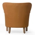 thumbnail image 4 of RST Brands Rorit Leather Modern Panel Arm Chair - Hand Tipped Brown, 4 of 9