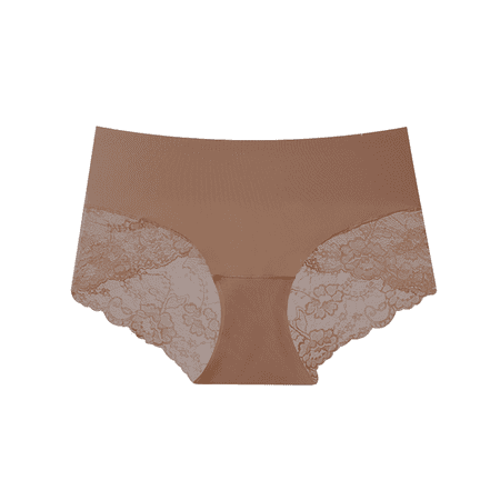 Fulorrnie Underwear for Women High Waisted Thong No Show Seamless Panty Waistband Banded Waist Stretchable Panties  Coffee  S