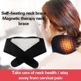 thumbnail image 4 of 1 banda para el cuello de turmalina, vendaje cervical autocalentable para el dolor de cuello y relajación del esqueleto, collar cervical, lumbar ajustable - negro Sincero Electrónica, 4 of 5