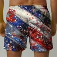 thumbnail image 6 of Vetsdori Mens Big and Tall Swim Trunks Summer Vacation Swimwear Elastic Waist Board Shorts,Drawstring American Flag 4th of July Holiday Shorts for Men Pockets, 6 of 6