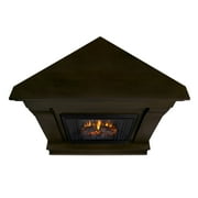 Real Flame Traditional Wood Espresso Chateau Electric Corner Fireplace