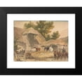 thumbnail image 2 of Robert Hills 14x11 Black Modern Framed Museum Art Print Titled - Farmyard with Horses Waiting, 2 of 5