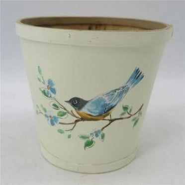 AI-3510-416-Q02 White with Blue Bird on a Branch Basket - Set of 2