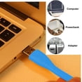 thumbnail image 3 of Lot de 3 Mini Lampe LED USB, Lumière USB pour Clavier d'Ordinateur Portable, Lumière de Lecture Flexible, Lumière LED Alimentée par USB, Portable USB Bleu Clair, 3 of 5