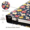 thumbnail image 3 of FORMRS 3 Ring Photo Album 4"x6" Self Adhesive Large Capacity PU Leather Cover, Small Colorful Flower, 3 of 8