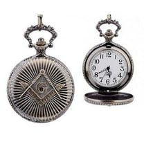 Masonic Regalia - Antique Style Masonic Pocket Watch / Mason Square and Compass