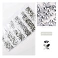 thumbnail image 3 of Nail Rhinestones Flat-Bottom Multi-faceted Sides DIY Handcraft Excellent Gloss Manicure Crystal Different Styles Mobile Phone Sliver, 3 of 6