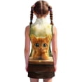 thumbnail image 5 of WhouRiu Girls Sleeveless Golf Dress Fashion Graphic Zipper High Neck A Line Dresses Kids Comfortable Cute Summer Athletic Sundress,4-5 Years, 5 of 6