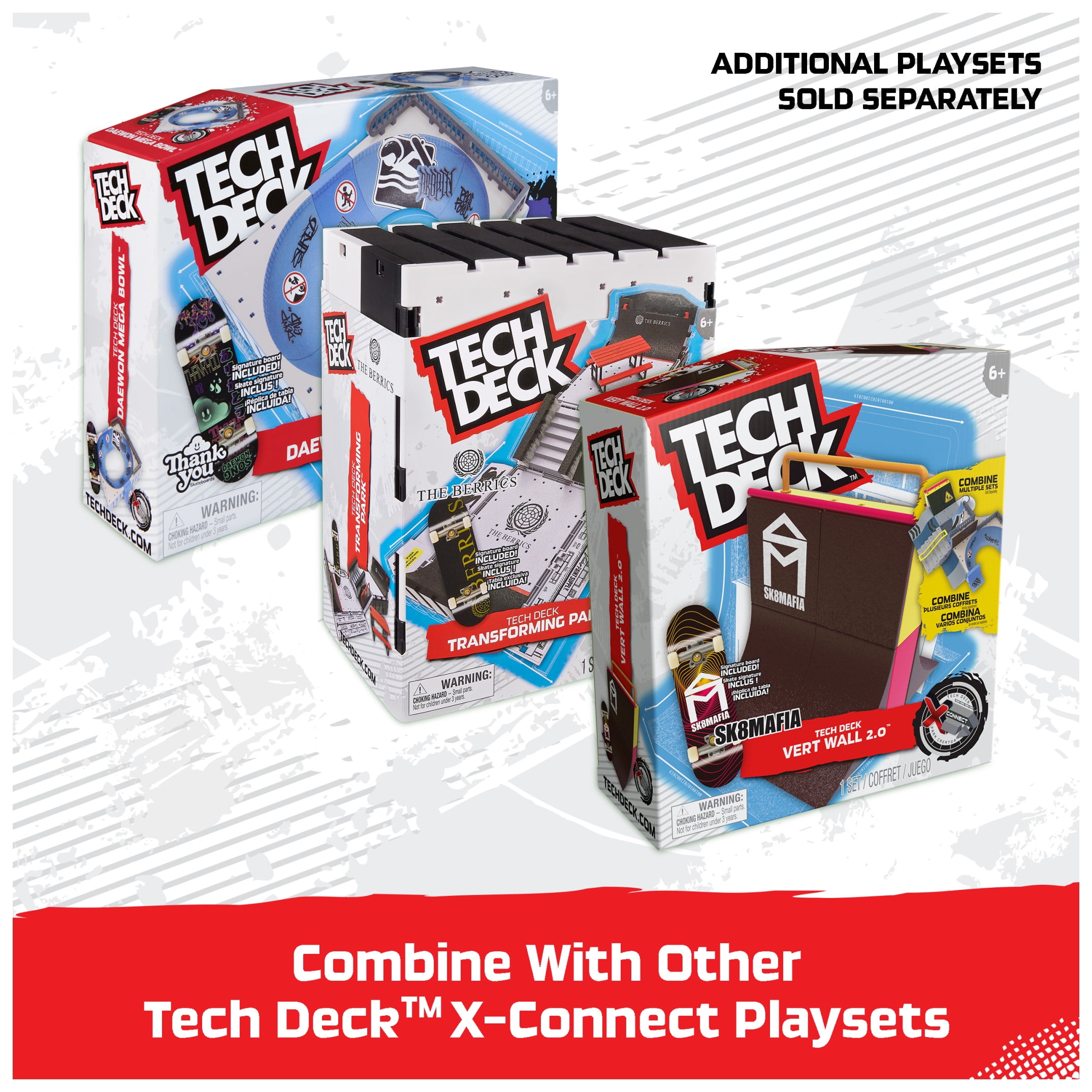 Tech Deck, Nyjah Rail Shredder Skatepark, X-Connect Fingerboard Playset (Walmart Exclusive)