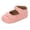 Pink, variant on Krdevn Toddler Girls' Scallop Mary Jane Shoes, Adjustable Hook and Loop Strap Round Toe Lightweight Soft Sole Non- Casual Crib Shoes for Spring,Sizes 6-12 Months