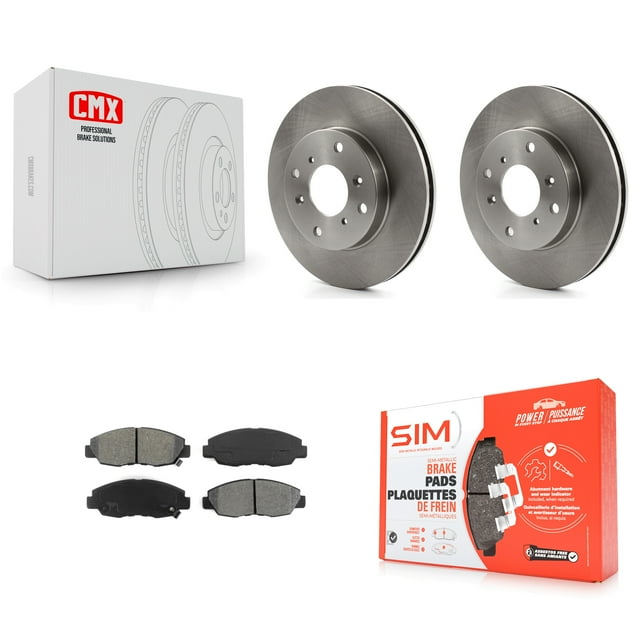 Transit Auto Front Disc Brake Rotors and Semi-Metallic Pads Kit for Car Honda Accord Acura CL K8S-100314