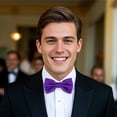 thumbnail image 4 of OCIA Mens Pre-tied Solid Bowtie Adjustable Formal Tuxedo Bow Tie for Wedding Party, 4 of 6
