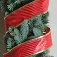 thumbnail image 3 of Northlight Shiny Red and Gold Striped Wired Christmas Craft Ribbon 2.5" x 10 Yards, 3 of 3