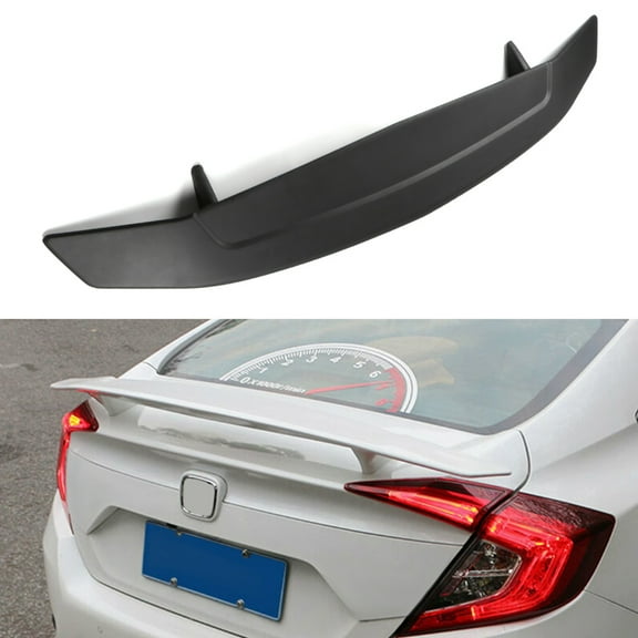 SCITOO ABS Black Rear Trunk Spoiler Wing Exterior Accessories Styling Kits Replacement for Honda Civic 4-Door Sedan 2.0L LX