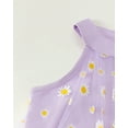thumbnail image 4 of Little Girls Clothes Little Girls Tulle Dress 6Y Girls Summer Halter Dress 7Y Girls Sleeveless Solid Color Floral Dress Purple, 4 of 7