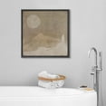 thumbnail image 2 of PixonSign Framed Canvas Wall Art Grunge Dark Brown Minimal Landscape Print Abstract Fine Art Decorative Artwork Boho Relax/Zen Nordic for Living Room, Bedroom, Office - 24"x24" Black, 2 of 5
