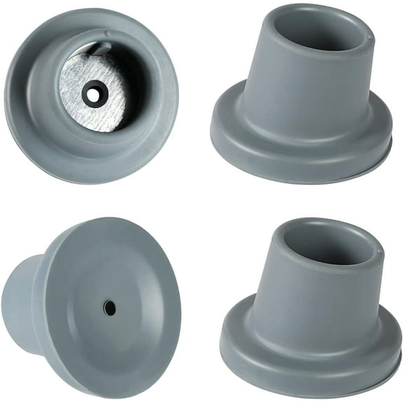 Shower Chair Tips Feet Replacement - 1-1/8’’ Rubber Tips for Bath Chair Seat, Shower Bench, Shower Stool, Tub Transfer Bench, Non-Slip Suction Cup Shower Chair Seat Rubber Feet for Seniors, Pack of 4