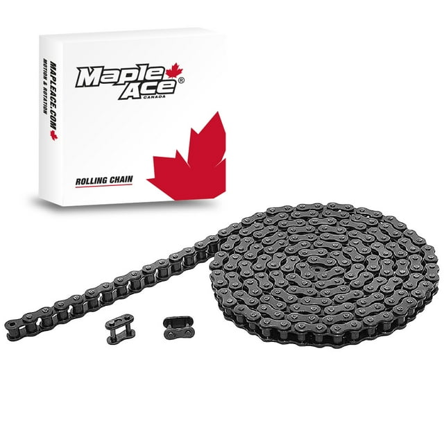 MAPLE ACE 41 Chaîne à Rouleaux Simple Brin 1/2" Pas, 10 Pieds plus 2 Liaisons Principales de Connexion, 239 Liens