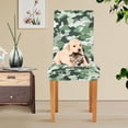 thumbnail image 4 of Yayeee 2 Pack Dining Chair Covers Stretch Parson Chairs Slipcovers Seat Protector, Army Green Camouflage Pattern, 4 of 6