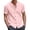 Pink, variant on Gaukiv Men's Shirts Band Collar Short Sleeve Linen Blouses Casual Tops Green 2XL