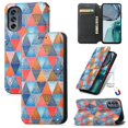 thumbnail image 1 of Compatible With Motorola Moto G62 Case Colorful Wallet Card Slot Pu Leather Kickstand Magnetic Rfid Blocking Cover, 1 of 3