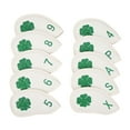 thumbnail image 2 of 10 PCS  Club Head Covers, Four Leaf Clover Pattern PU Waterproof Delicate  Iron Covers Set For Most Clubs, 2 of 8
