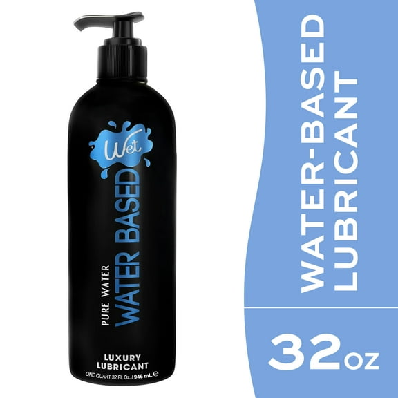 Wet Premium Water-Based Lube, Ultra Long Lasting Luxury Personal Lubricant, 32 fl oz