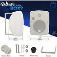 thumbnail image 7 of Pyle Outdoor Patio Speaker - 3.5" 2-Way Weatherproof Wall/Ceiling Mounted Dual Speaker (White), 7 of 7