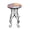 Black,Colorful, variant on Anykoon Colorful Floral Ceramic Tile Top Outdoor Side Table, Matte Black Powder‑Coated Iron Frame, Weather‑Resistant Accent Table with Leveling Legs for Patio, Porch & Indoor Spaces