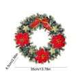 thumbnail image 3 of Christmas Wreath for Front Door, Artificial Pine Cone Berry Bow Decoration for Indoor Outdoor Decor(D), 3 of 6