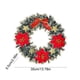 thumbnail image 3 of Herunwer Christmas Wreath with Flocked Pine, Red Poinsettias, Gold Stars, Natural Pine Cones, Holiday Door Decorations, 3 of 6