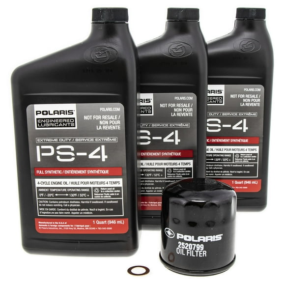 Polaris 2881697 Genuine OEM PS-4 Extreme Duty Oil Change Kit 4-Cycle Synthetic 10W-50 RZR