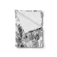 thumbnail image 2 of Cactus Soft Flannel Fleece Throw Blanket, Boho Form Style Monochrome Cactus Flowers and Feathers Exotic Botanical Vintage, Cozy Plush for Indoor and Outdoor Use, 70" x 90", Grey White, by Ambesonne, 2 of 5