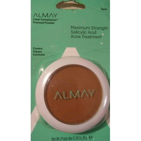 Almay Clear Complexion Pressed Powder, Acne Fighting, Color: Dark, ships