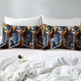 thumbnail image 3 of Erosebridal Egyptian Pharaoh Fitted Sheet Set Twin, Tribal Symbol Bedding Set Twin Size, 2-Piece (Fitted Sheet, Pillowcase), No Top Sheet, 3 of 5