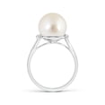 thumbnail image 2 of Angara South Sea Cultured Pearl and Diamond Bypass Ring in 14K White Gold for Women | June Birthstone Jewelry for Her, 2 of 7