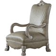 thumbnail image 1 of ACME Chaise d'Appoint Dresden en Blanc Os Vintage et PU, 1 of 5