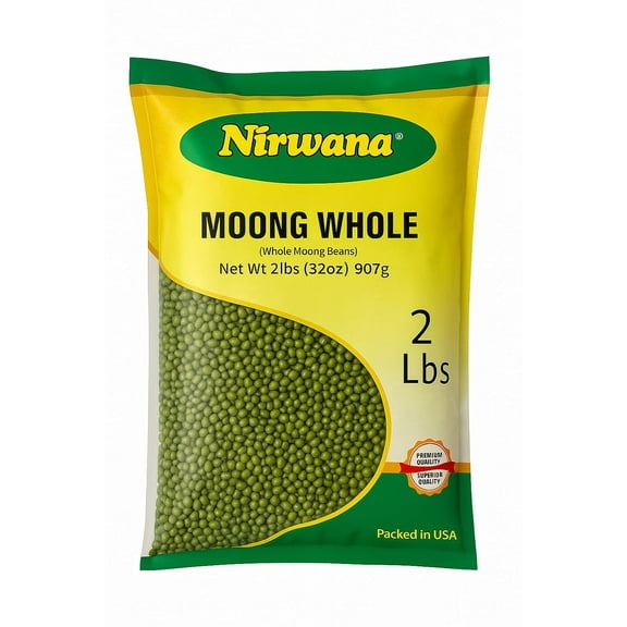 Whole Moong Beans (Moong Whole) – Protein-Rich Green Lentils for Soup, Snacks, and Everyday Cooking 32 oz
