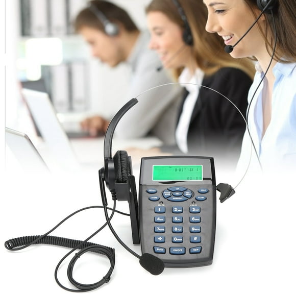 Wired Telephone Headset, Corded Call Center Telephone Headset With Omnidirectional Microphone Headset For Call Center Marketing Bussines Office/Home